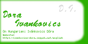 dora ivankovics business card
